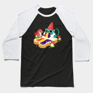 Gnome Cat Spread Baseball T-Shirt